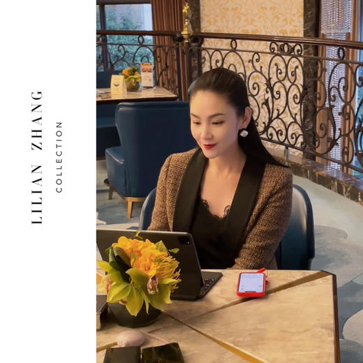 定制—英伦风—黑金西装——缎面青果领对扣小香风西装外套 2205044 商品图0