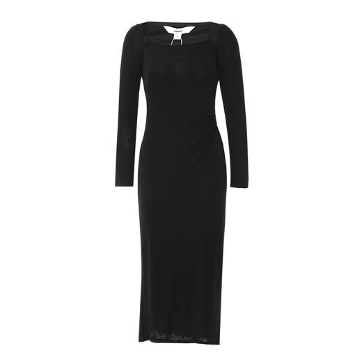 VIMAGE纬漫纪冬季新款纯色百搭洋气收腰连衣裙V2007627 商品图5