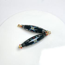 DS925和田玉吊坠-金银错青玉天珠65*13#9A1