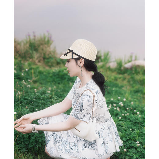 千金公主风-新古典“东方Lady”艺术风数码印花高腰显瘦半裙2203016 商品图3