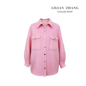 休闲风-廓型感衬衫式羊毛外套 - 轻奢百搭通勤宽松大衣  2105045