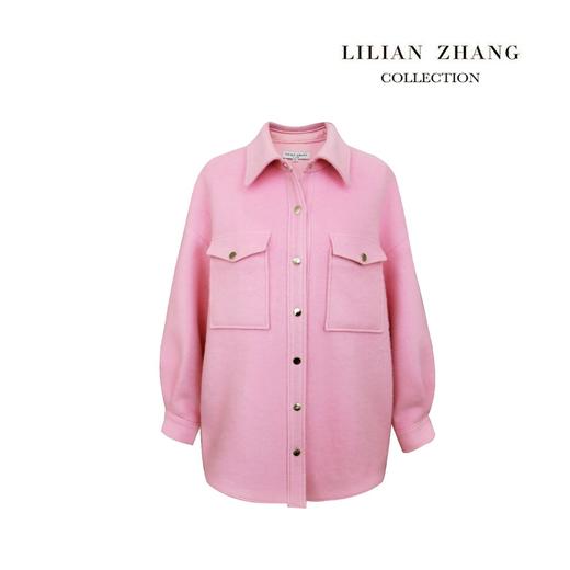 休闲风-廓型感衬衫式羊毛外套 - 轻奢百搭通勤宽松大衣  2105045 商品图0