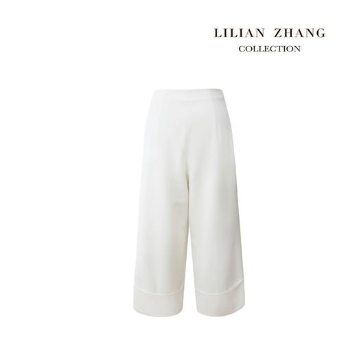 定制-力荐舒适日常百搭米色绿色休闲显瘦高腰阔腿九分裤  2204001 商品图3