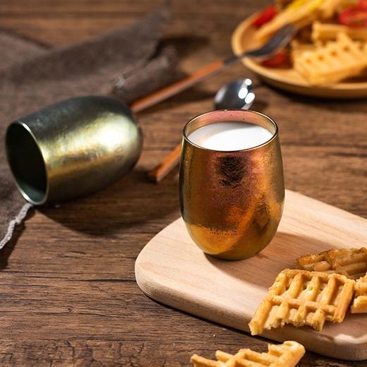 【TAIC 太可】纯钛圆融杯200ml 双层隔热咖啡杯金属早餐杯 商品图4