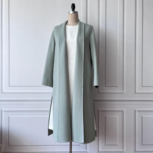 浪漫情怀—青果领系带双面呢大衣 - 百搭秋冬中长款外套  2106011 商品图0