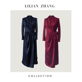 浪漫邂逅—轻奢、法式围裹式慵懒气质女士连衣裙收腰时尚2201107