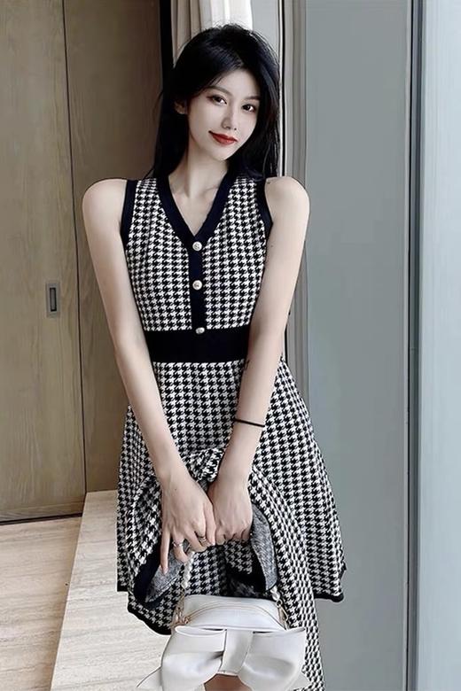 Le Malene 小香千鸟格两件套装 9663 商品图1