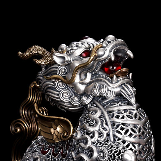 子佩集S999银【祥云麒麟】摆件【JJYS001】纯银2312 商品图6