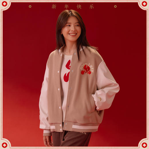【L/XL断码】【关晓彤同款】安踏好事发生丨新年款龙花富贵女棒球服162418708S 商品图2