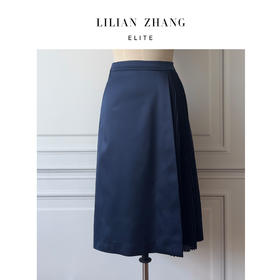 定制—accordion—精致优雅—缎面复古风琴褶气质半裙    2303998