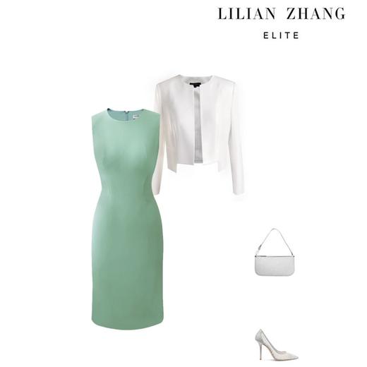 优雅鱼尾包臀中长连衣裙 、无袖修身甜美春夏、气质显瘦  2101017 商品图3