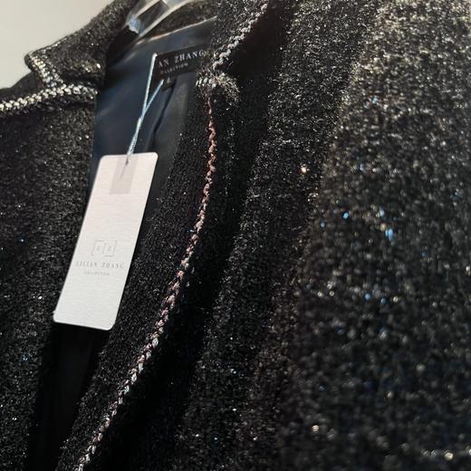 镶边星闪 - 复古A摆长款大衣 - 奢华气质翻领中长款外套 2106009 商品图2