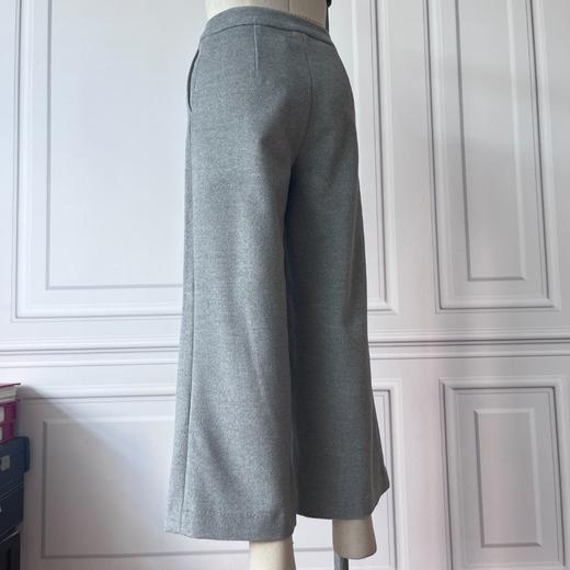 定制—温暖冬日—高级灰绵羊毛九分直筒裤- 显瘦阔腿裤   2104038 商品图3