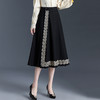 时髦一片式中长款洋气半身裙秋冬款高腰通勤时尚A字裙MYX-6711 商品缩略图1