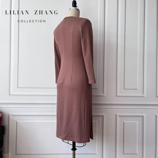 定制—衣橱新宠—手工褶  侧开叉修身连衣裙   2201095 商品图1