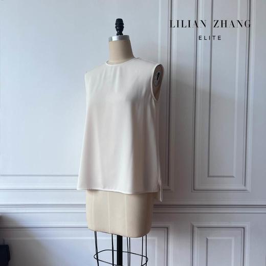 漫步都市--简约通勤时尚一衣多穿无袖宽松纯色背心上衣   2202016 商品图3