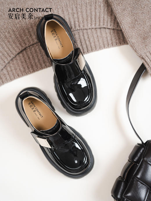 ARCHCONTACT安启美奈轻量厚底魔术贴乐福鞋52878 商品图2