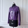 定制—都市摩登——紫色潮感皮夹克翻领外套、秋季短款外套  2205047 商品缩略图0