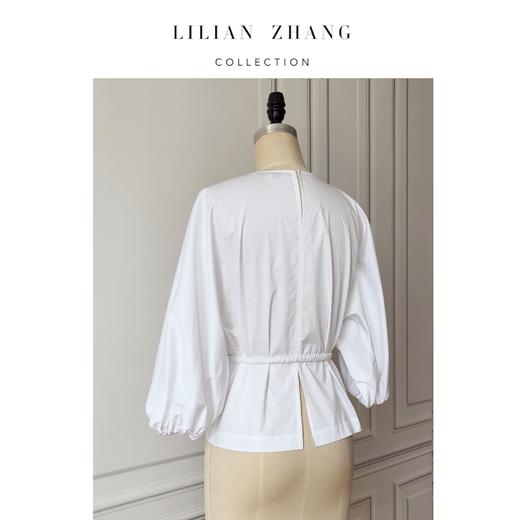 定制—单品新宠—“法式浪漫”—量感收褶灯笼袖春夏上衣 2302020 商品图4