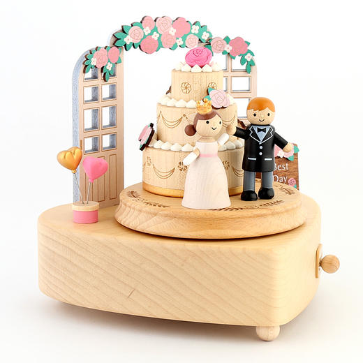 wooderfullife  音乐盒 花朵婚礼蛋糕 商品图4