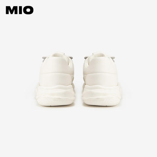 MIO米奥春季休闲板鞋贝壳圆头时尚溶解鞋小众厚底小白鞋女M241586173 商品图4