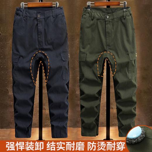 新款纯棉帆布工装裤男工作裤加档建筑工地劳保裤电焊防烫工作服裤 商品图5