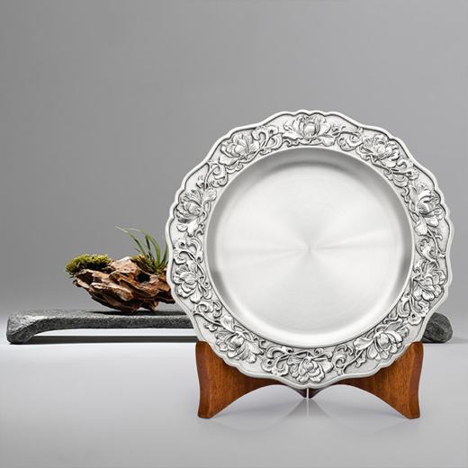 泰芝宝 牡丹锡盘PL028 商品图0