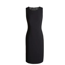 经典小黑裙、气质女士修身轻奢通勤无袖黑色圆领连衣裙  1801080