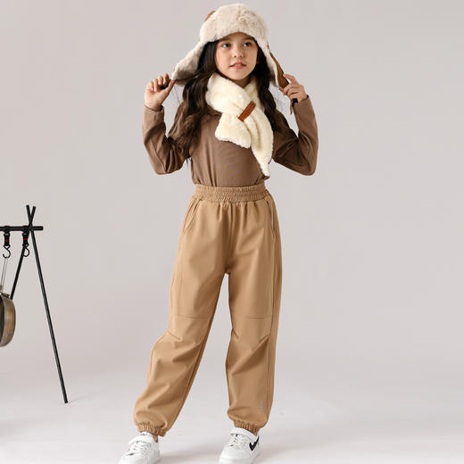 VONBONKIDS 亲子升级版软壳防水一体绒防寒裤 2356 商品图5