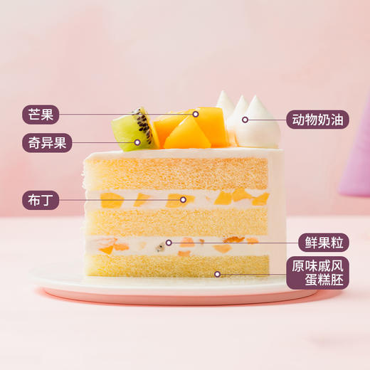 【小朋友都喜欢】恐龙快跑蛋糕，嫩滑芒果搭配酸甜奇异果，香醇细腻开启快乐的节日时光（2P169.9\3P239.9\4P299.9*） 商品图2