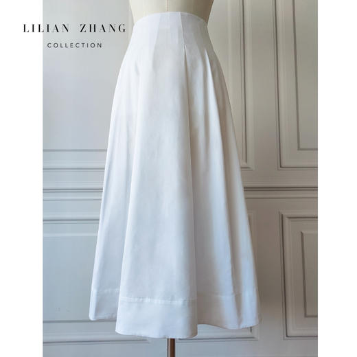 定制—至简生活—罗马假日—学院风赫本风白色半裙 2303034 商品图1