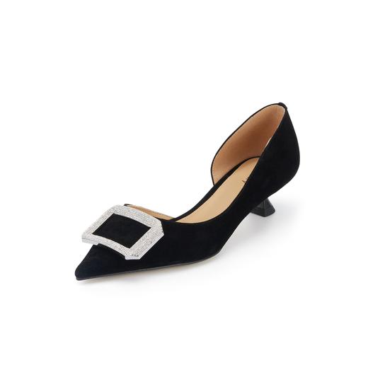 westory2024年春季新款晚风温柔细高跟尖头镶钻饰扣优雅气质女鞋W24AH56611 商品图1