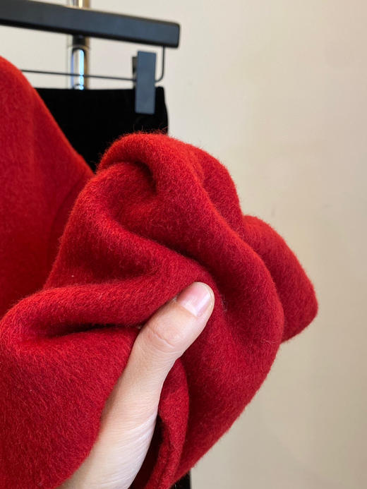 安娜红色羊毛大衣 商品图11