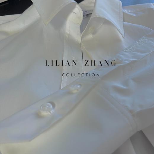 衬心如衣—前卫多元学院风戛纳长袖百搭白衬衫、纯色舒适 2302007 商品图3