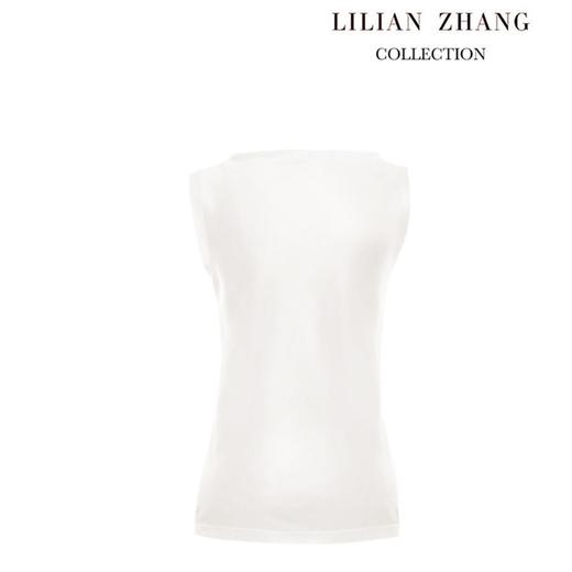 女士打底百搭-夏季简约-休闲舒适纯色圆领外穿毛边背心   2102032 商品图2