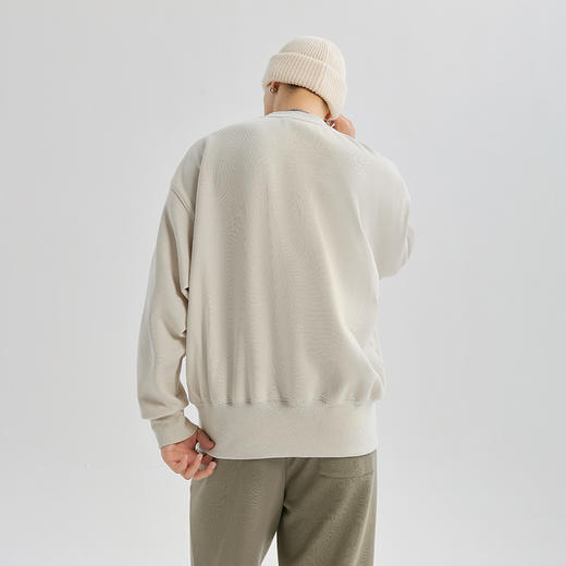 YKYB加绒圆领卫衣女潮牌星星立体刺绣上衣落肩保暖宽松长袖外套 商品图2