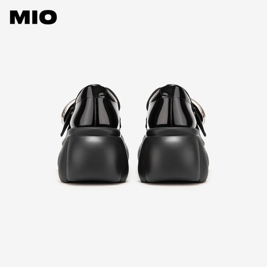 [孟佳同款]MIO米奥春女鞋复古乐福鞋学院风厚底豆豆鞋M241583109 商品图4