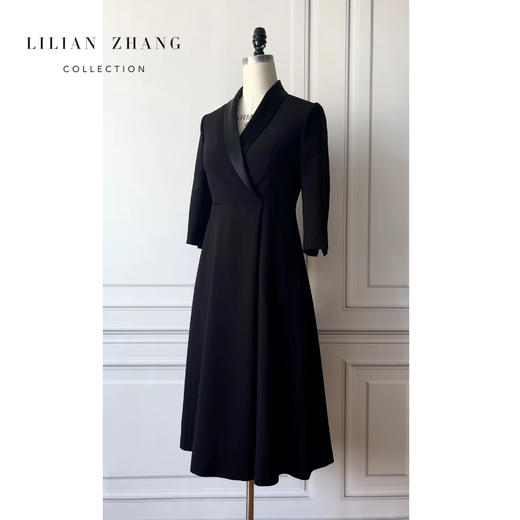 经典重现—轻奢、Lday挚爱、轻职场连衣裙、黑色收腰气质礼服2201106 商品图0