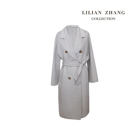 复古风- 双排扣长款大衣 美拉德通勤百搭双面呢外套1906311 商品图2