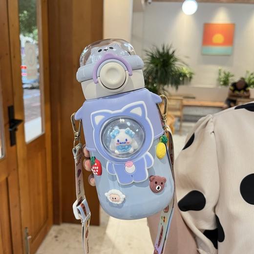 【保温！大容量满足你的口渴】新款学生不锈钢保温杯，高颜值儿童316食品级水杯大容量吸管杯子，直饮吸嘴 密封硅胶 圆润杯口 便携提环 商品图1