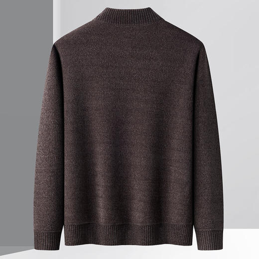 【加绒加厚】罗蒙秋冬男装毛衣双面绒雪尼尔毛衣男加绒毛衣男士针织衫毛衫男毛t恤 商品图3