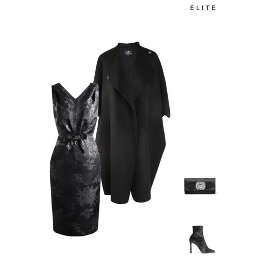 双面绒系带斗篷大衣 - 宽松休闲街头羊毛羊绒中长款外套 1906002 商品图3