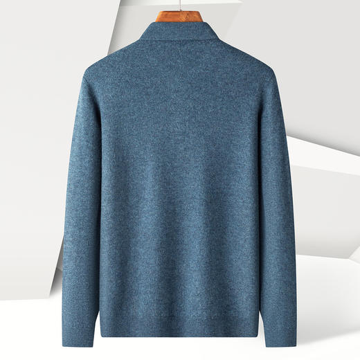 【100绵羊毛】罗蒙秋冬男装羊毛衫男保暖羊毛polo衫男长袖毛衣男 商品图1