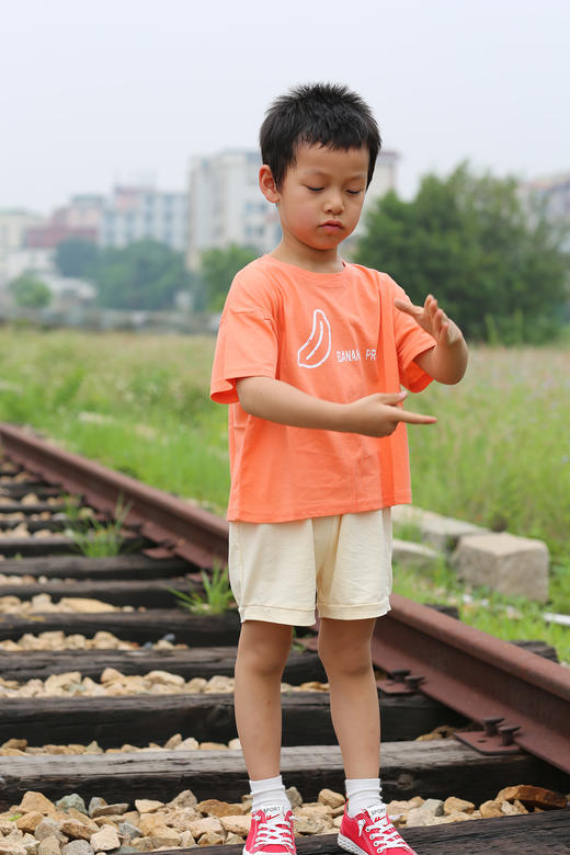 SYLM251男女童通用香蕉T恤80-120 商品图0