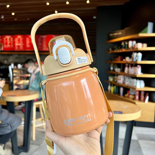 【送随机贴纸立体贴+清洁套件，多款可选高颜值！】宝宝儿童卡通保温杯，女学生大容量不锈钢水杯，高颜值大肚杯子带吸管水壶，大肚设计 不易倾倒 更加稳定！ 商品图8