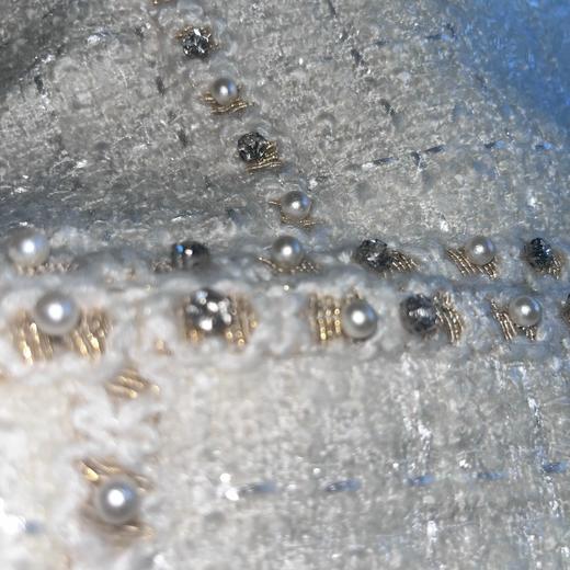 定制—衣橱挚爱—珠钻镶边粗花呢修身轻奢重工小香风外套 2005021 商品图2