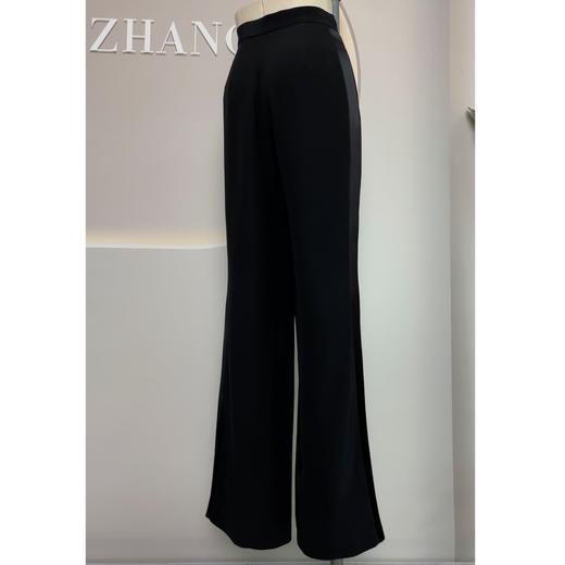 力荐—通勤气质时尚休闲嵌边高腰女士筒裤 2304007 商品图1