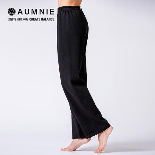 【新品】加绒条纹休闲阔腿裤 RIBBED HIGH WAIST WINTER FLEECE WIDE LEG SWEATPANTS 商品图9