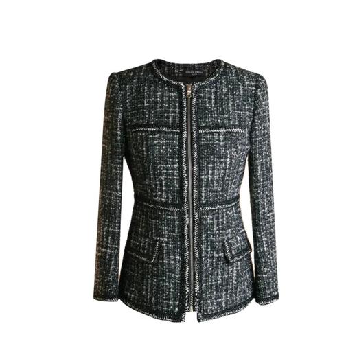 轻奢、Lday挚爱、拉链款通勤显瘦粗花呢百搭小香风名媛外套1705056 商品图0