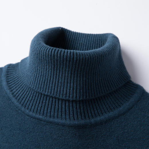 罗蒙秋冬男装加厚加绒针织衫男士毛衣百搭加绒高领毛衣男舒适毛衫男 商品图6